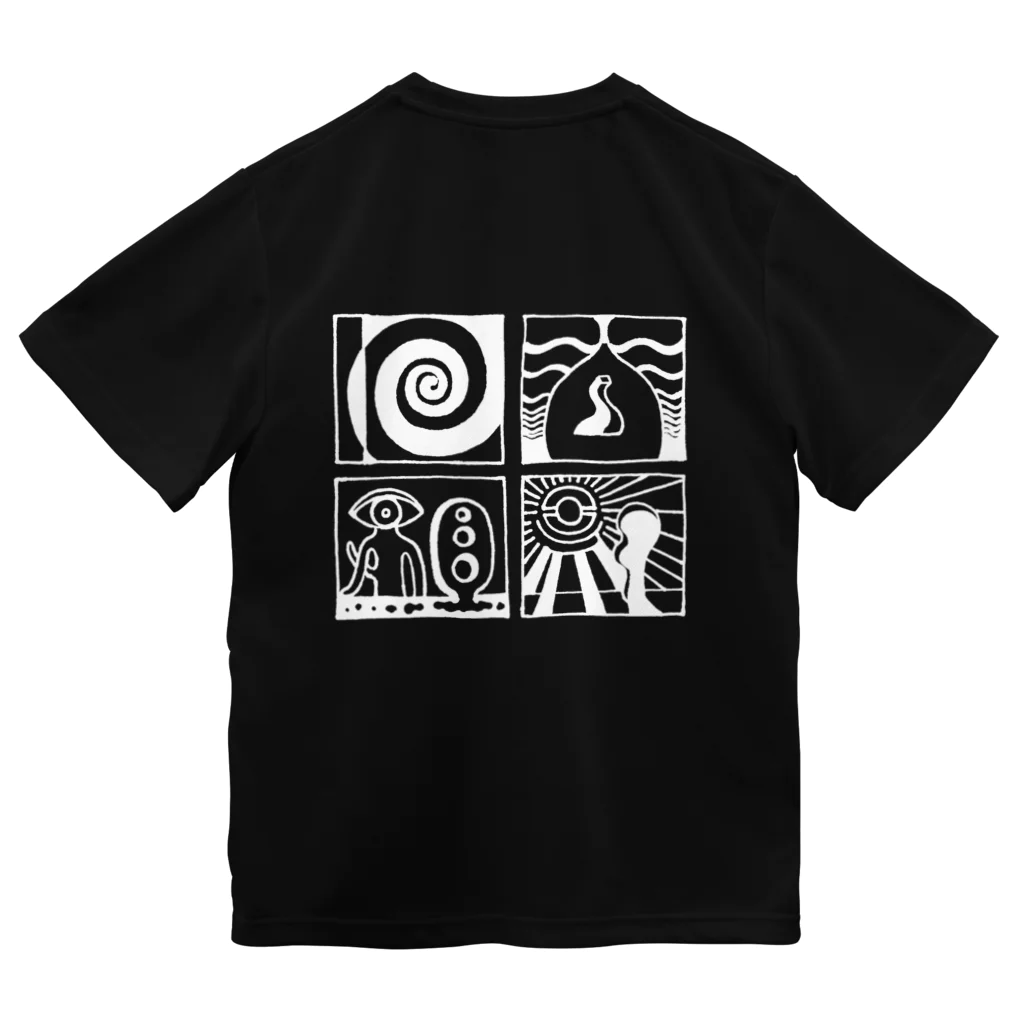 太陽の眼の太陽の眼 文字絵SP(白/前・背面) Dry T-Shirt