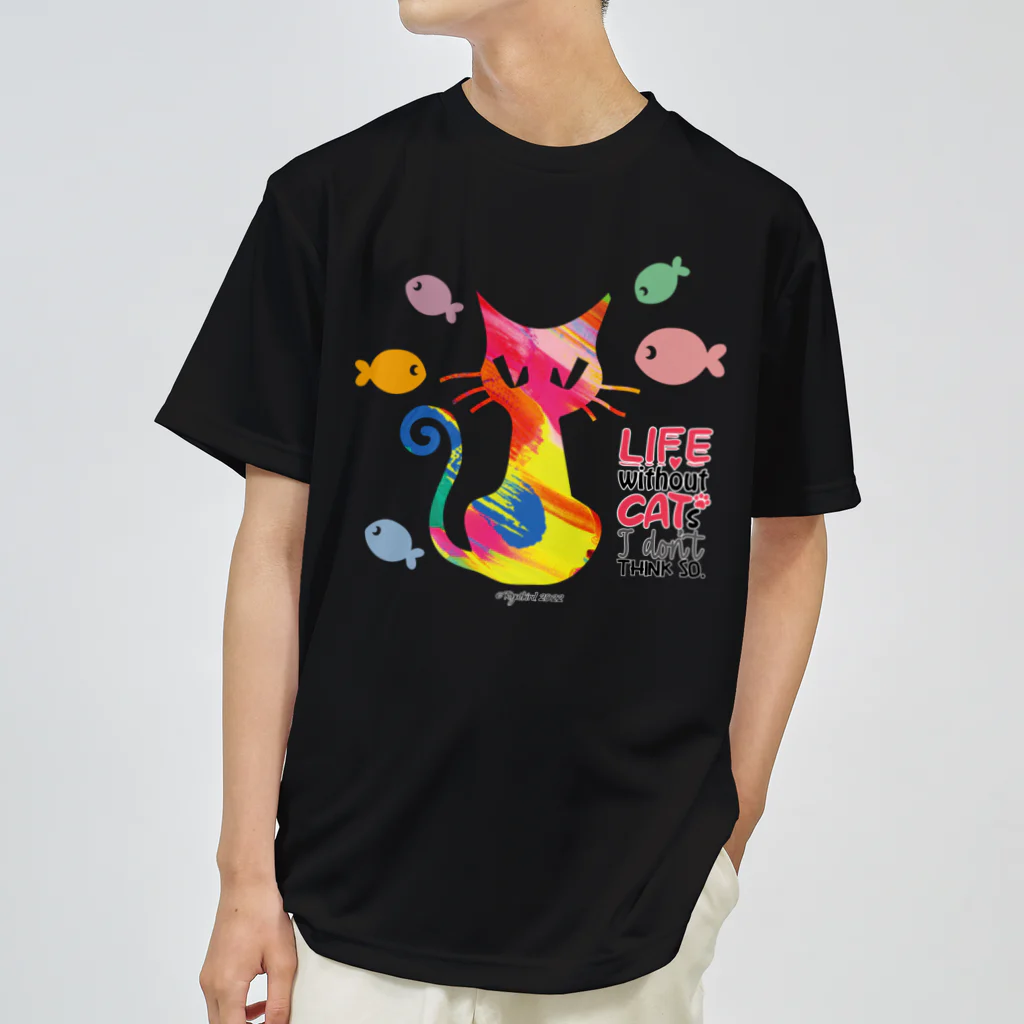 Ryuthirdの猫ライフ(ペンキ) ドライTシャツ