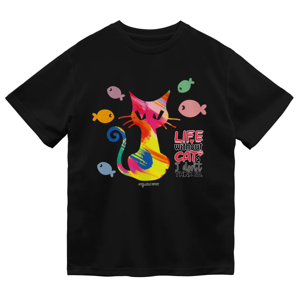 Ryuthirdの猫ライフ(ペンキ) ドライTシャツ