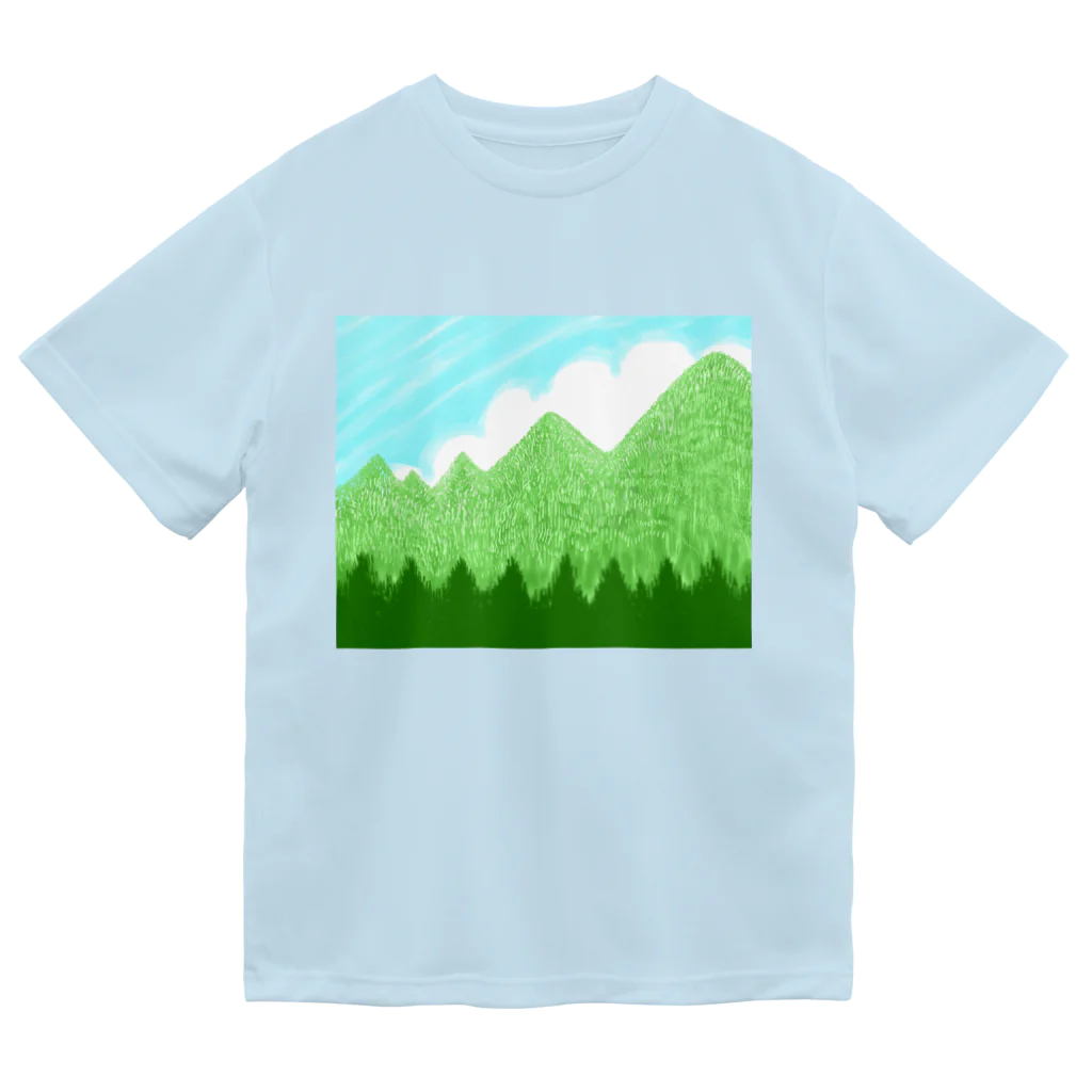 ✨🌈✨ユラクラカン🇯🇵 ✨🌈✨の☁️青空と雲☁️と青い山脈🗻ズ Dry T-Shirt