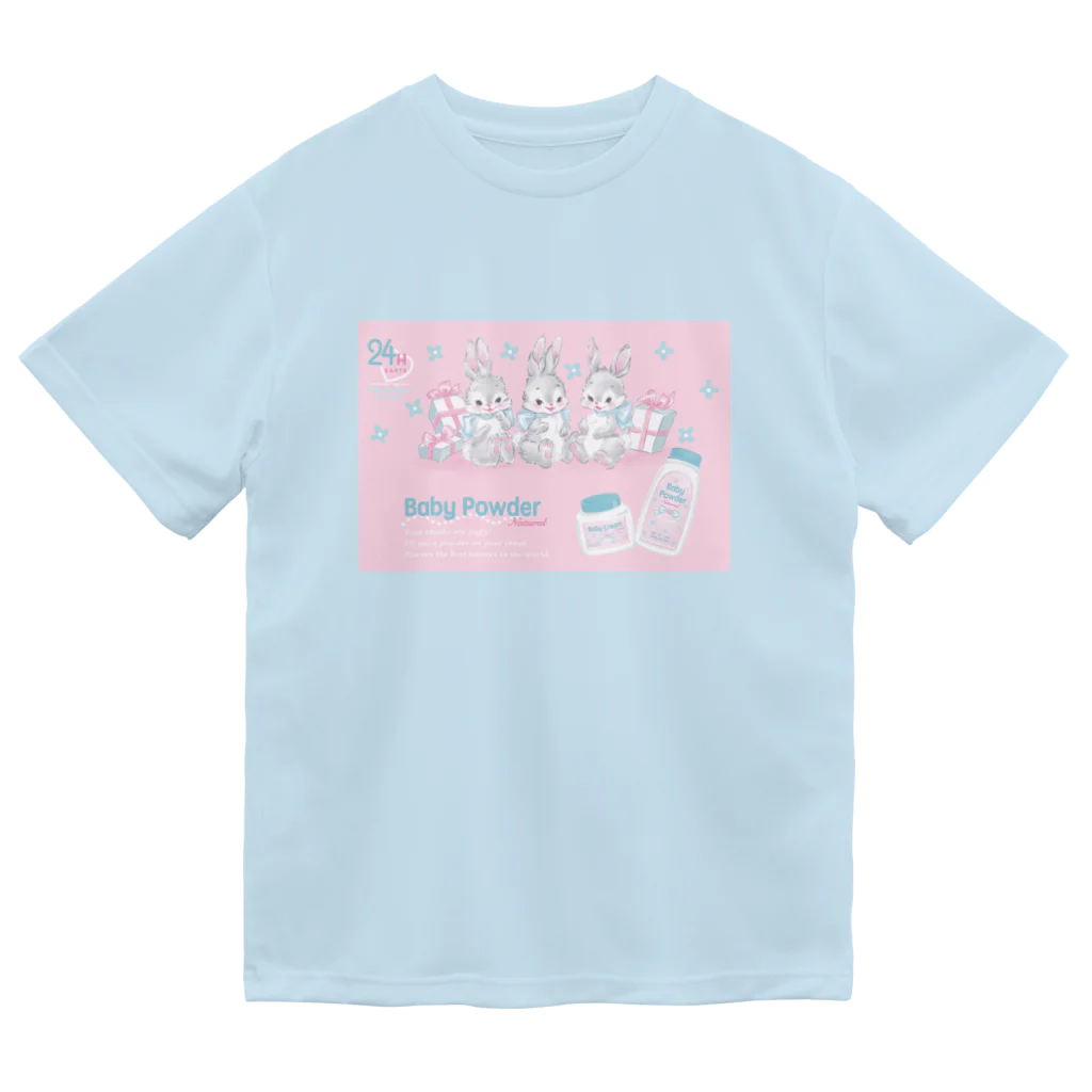 かわうそ🐹Ms LUTRAのbaby powder bunnies ドライTシャツ