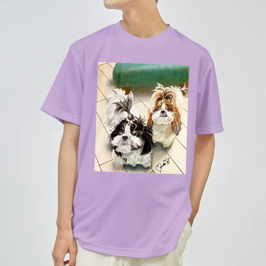 ぴゅあチカエ嬢ショップ🎷👱‍♀️🐶のおやつに目のない2人 ドライTシャツ