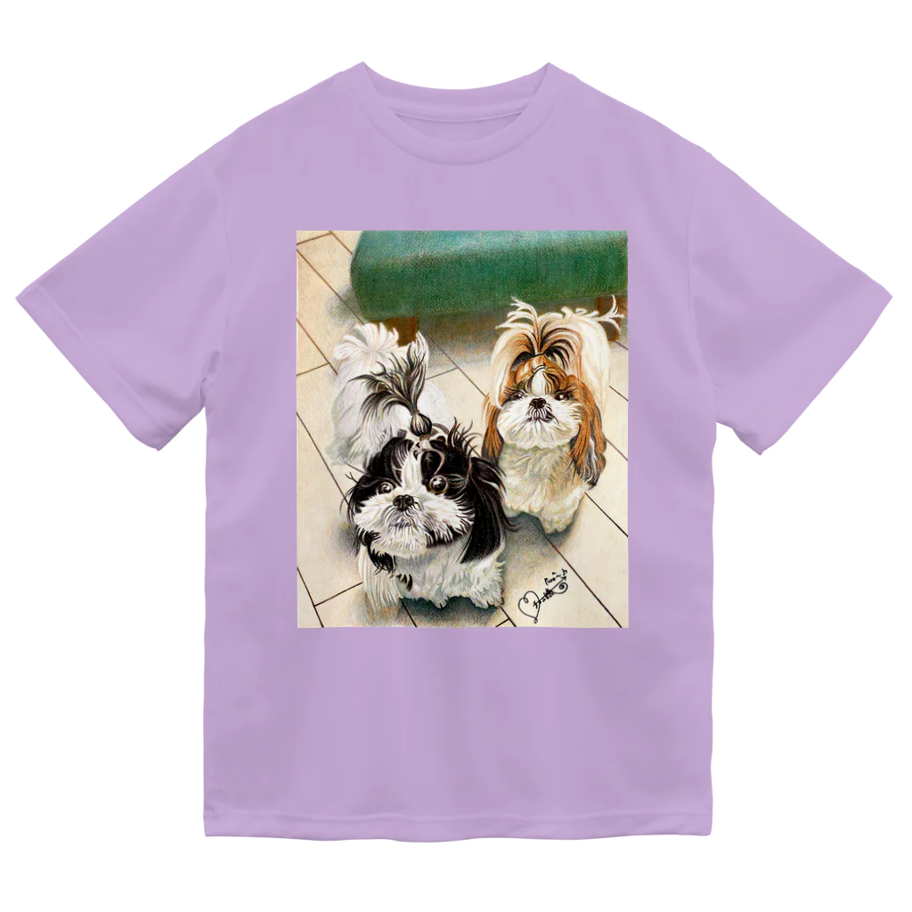 ぴゅあチカエ嬢ショップ🎷👱‍♀️🐶のおやつに目のない2人 ドライTシャツ