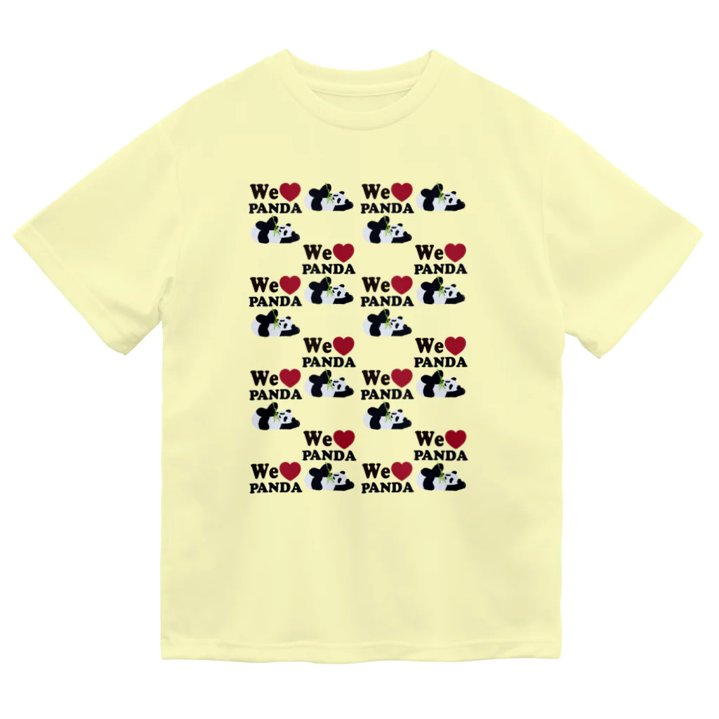 キッズモード某のwe love パンダ総柄 ドライTシャツ