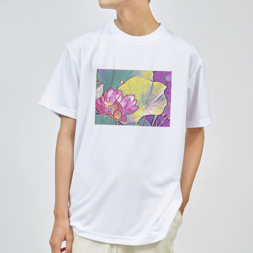 jun-hoshiの清らかな心・蓮の花 ドライTシャツ