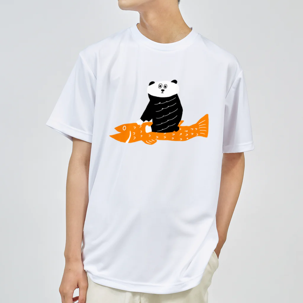 SELECTSHOP MTIのサケに乗ったくま ドライTシャツ