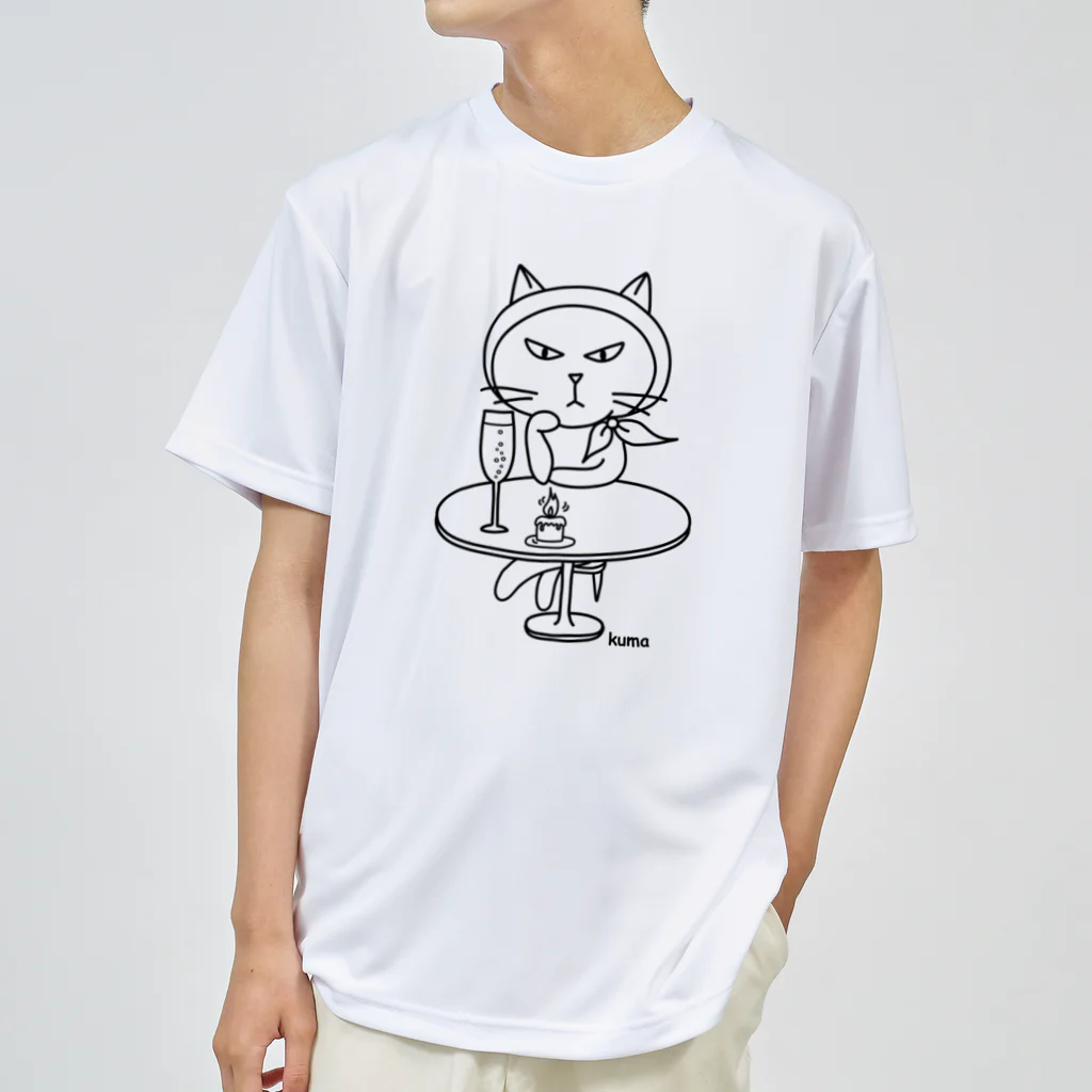 mkumakumaのおひとりにゃま ドライTシャツ