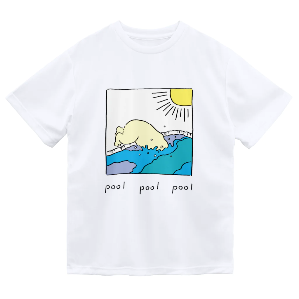 Futakawa Mayuのグッズショップのpool シロクマ Dry T-Shirt