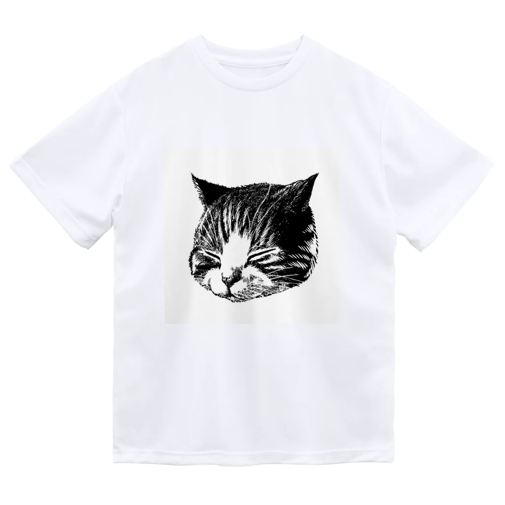 ねこはち🐾イラストレーターののんびり大福猫 ドライTシャツ