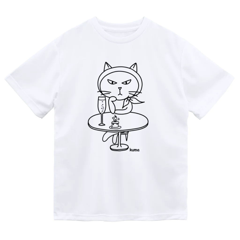 mkumakumaのおひとりにゃま ドライTシャツ