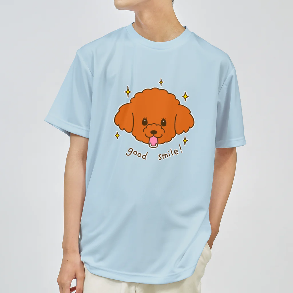 あかべ子's ゆるいどうぶつたちのグッドスマイル！　トイプー ドライTシャツ