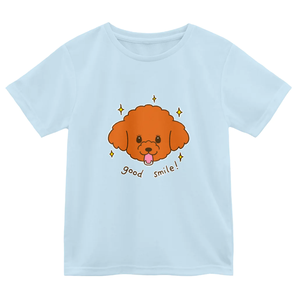 あかべ子's ゆるいどうぶつたちのグッドスマイル！　トイプー ドライTシャツ