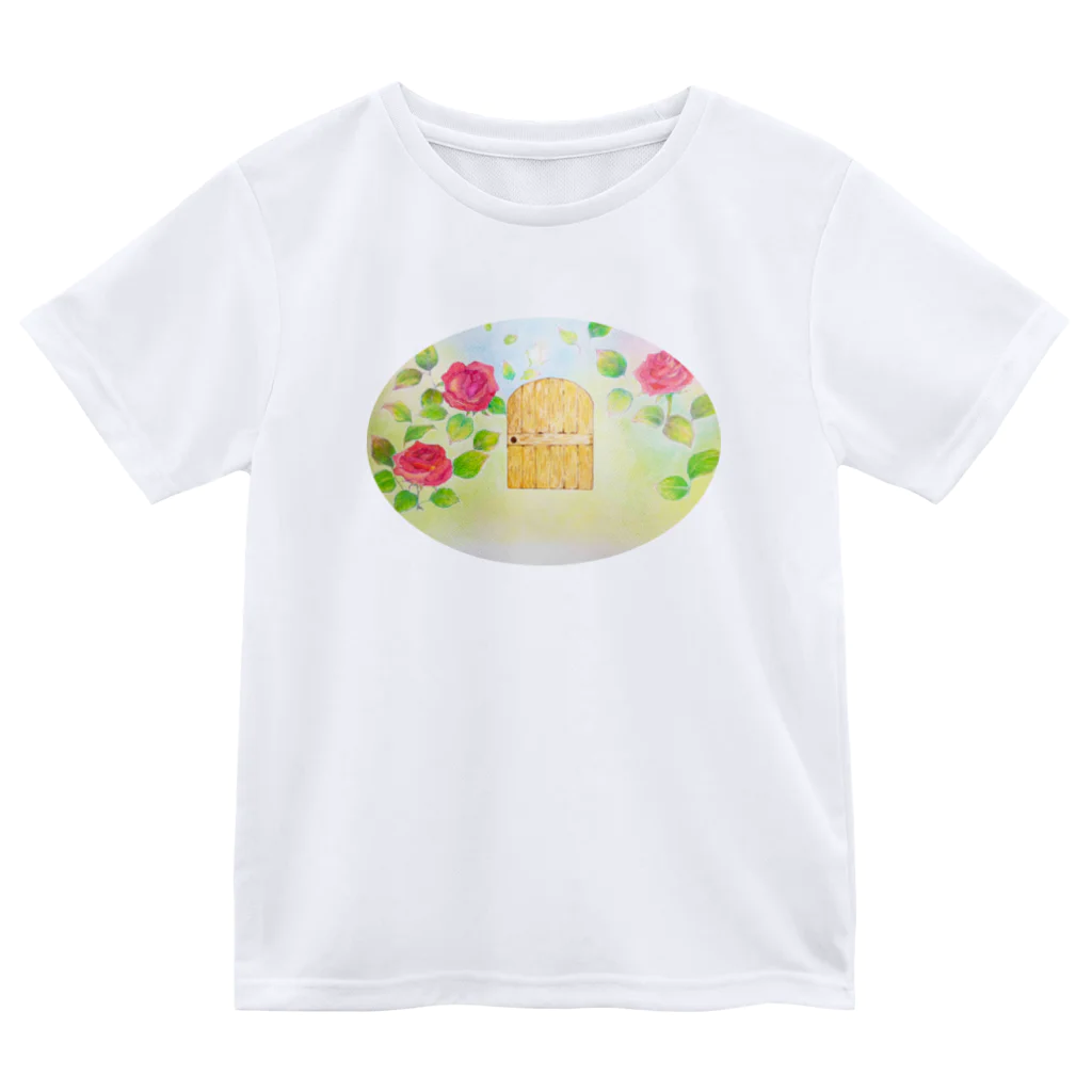 aquamarine_mintの「Frodの庭」ローズガーデン 薔薇園 扉 花園 Dry T-Shirt