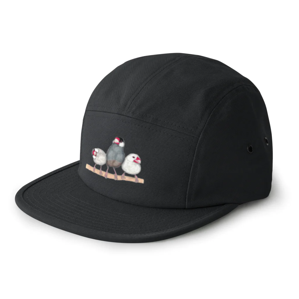 森図鑑の[森図鑑] 三羽文鳥 5 Panel Cap