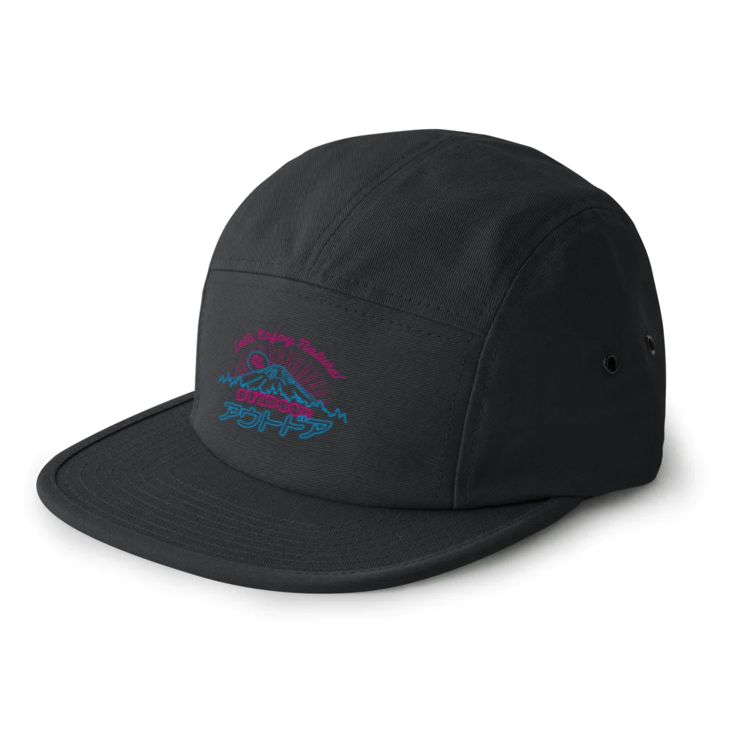 LONESOME TYPE ススのアウトドア（ネオン富士山） 5 Panel Cap