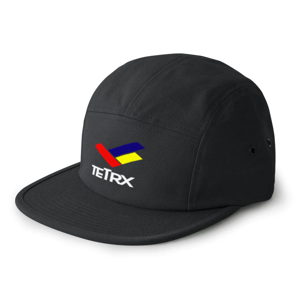 リジット・モータースポーツのTETRX透過ロゴ紺 5 Panel Cap