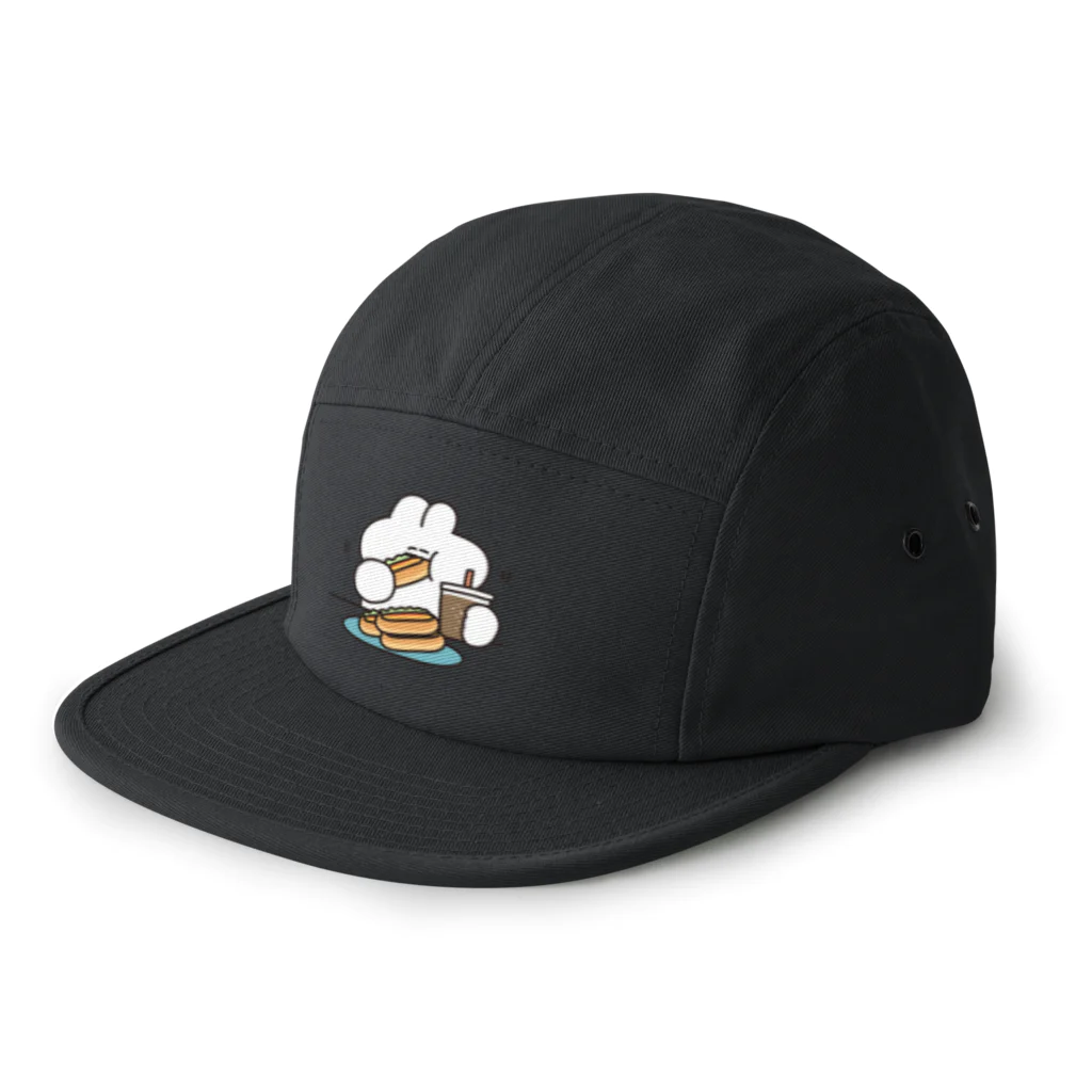 ナポリのSUZURIのホットドックとうさちゃん 5 Panel Cap