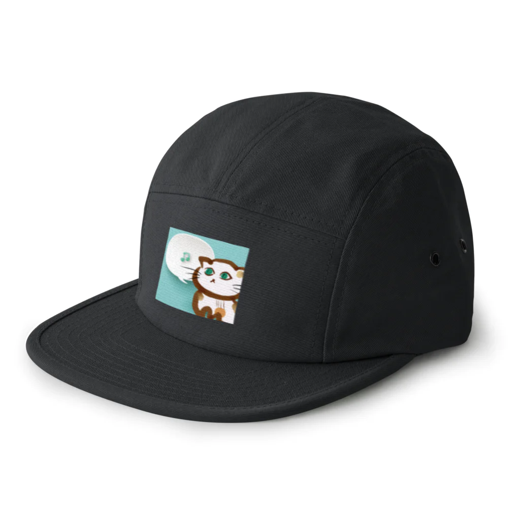 myssimoのねこぎちゃん　～ギター柄の猫～ 5 Panel Cap