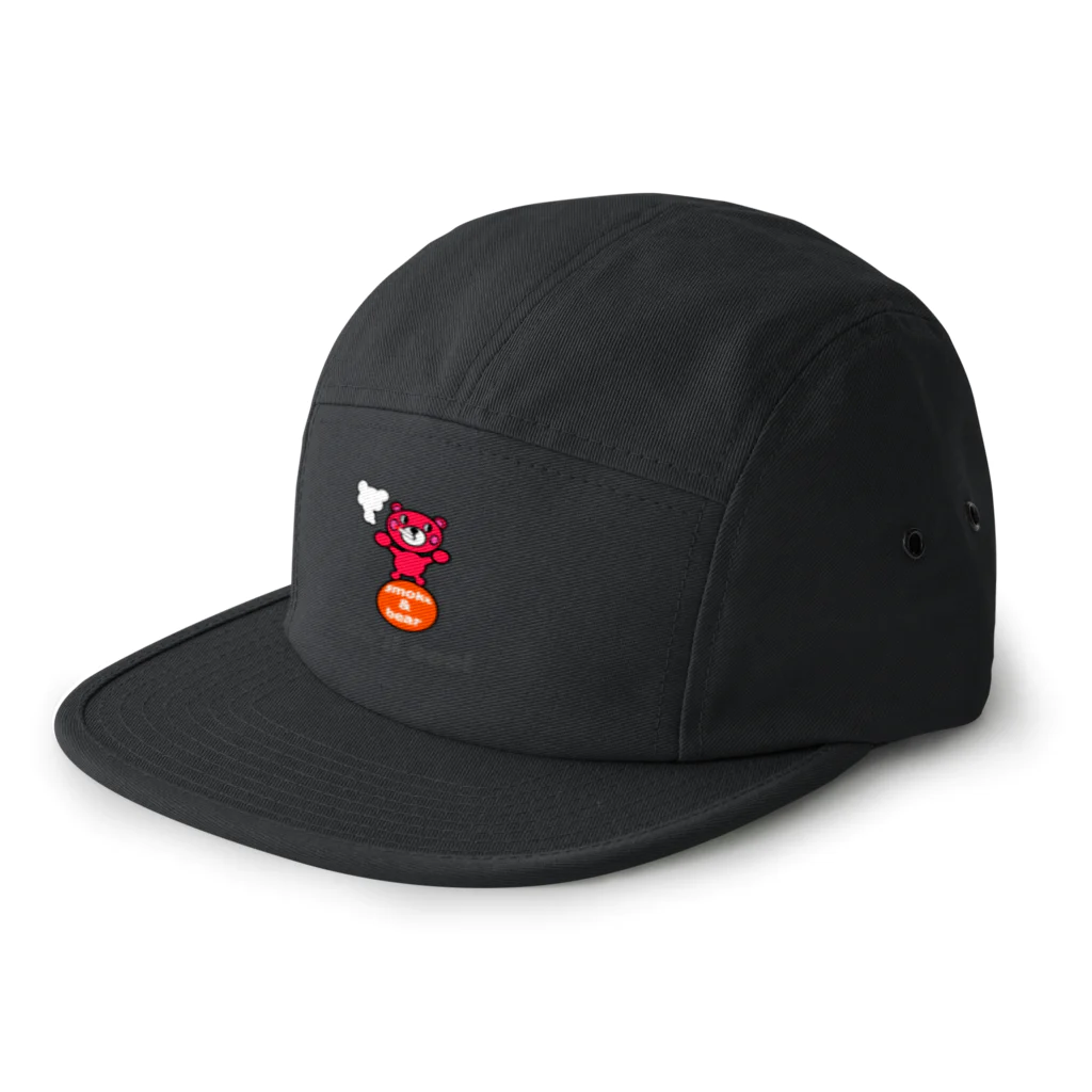 オリジナルデザインTシャツ　SMOKIN'の玉のりモクモックマ ピンク 5 Panel Cap