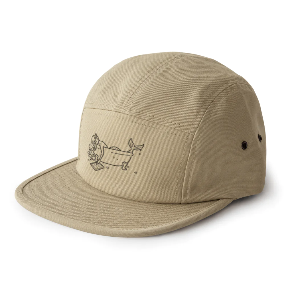 サトウノリコ*の浴室でタブレットを使う人魚【くろ】 5 Panel Cap