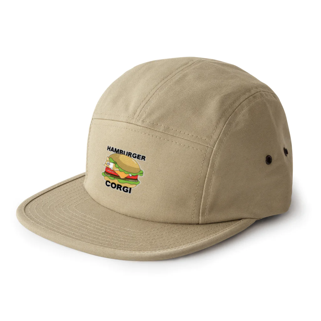 5corgisのハンバーガーコーギー 5 Panel Cap