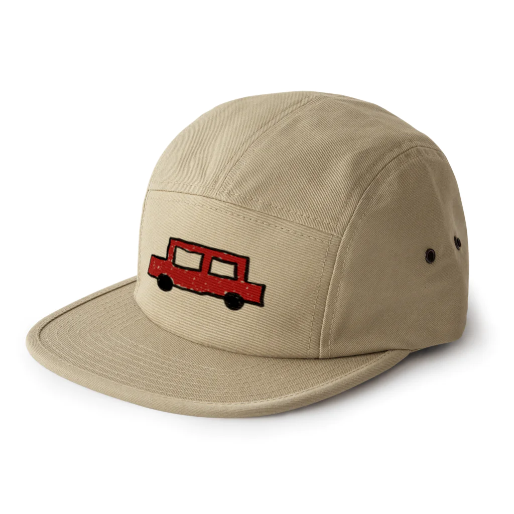 tamaccoの赤い車 5 Panel Cap