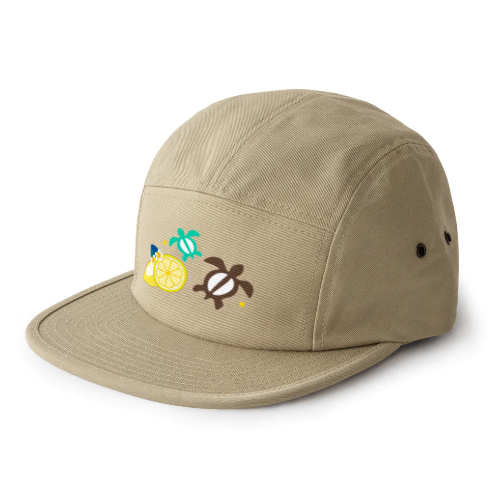 little lion house公式ショップ（大人のためのねこ）のホヌとレモンのハワイアン 5 Panel Cap