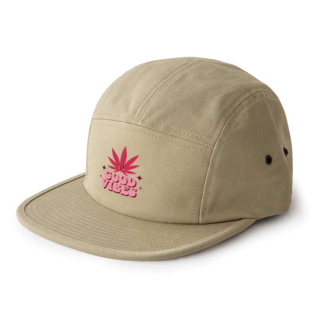 420 MUSIC FACTORYのGOOD VIVES グッドバイブス 大麻 マリファナ カナビス ヘンプ ガンジャ 5 Panel Cap