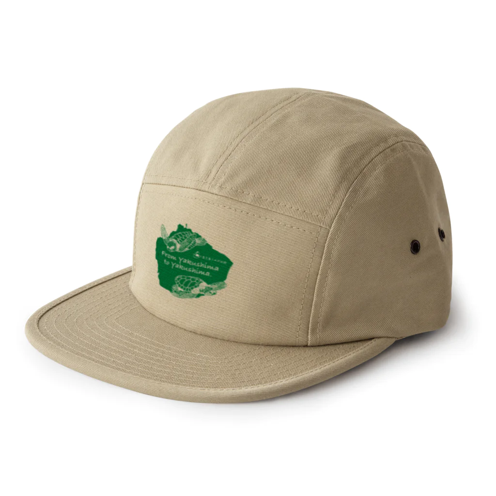 umigamekanのNPO法人 屋久島うみがめ館応援グッズ 5 Panel Cap