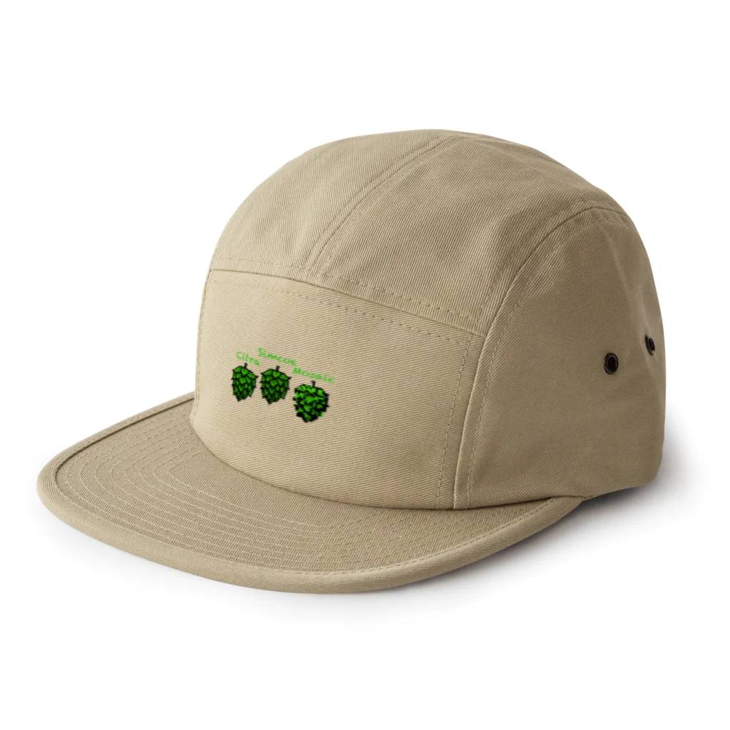 bee_beer_bee_beersのモザイクモザイクホップ 5 Panel Cap