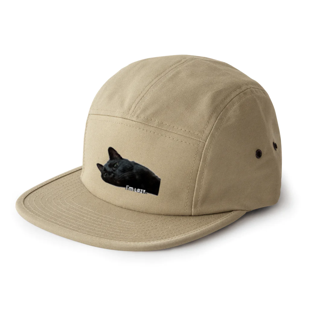 クロネコオハギくんショップ🐾のだるいくろねこオハギくん🐾 5 Panel Cap