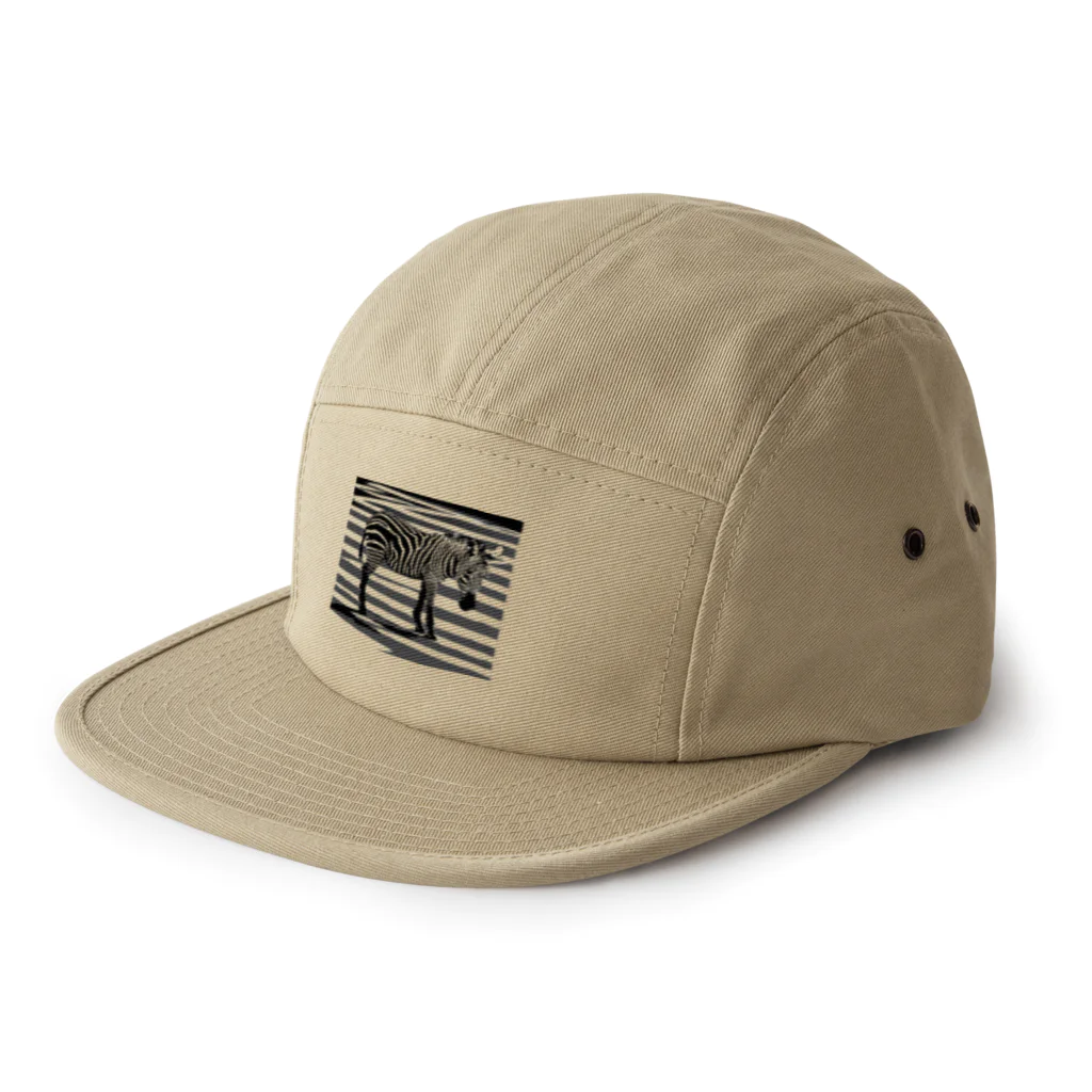 ちょうめんのはじっこのシマウマ横断歩道 5 Panel Cap