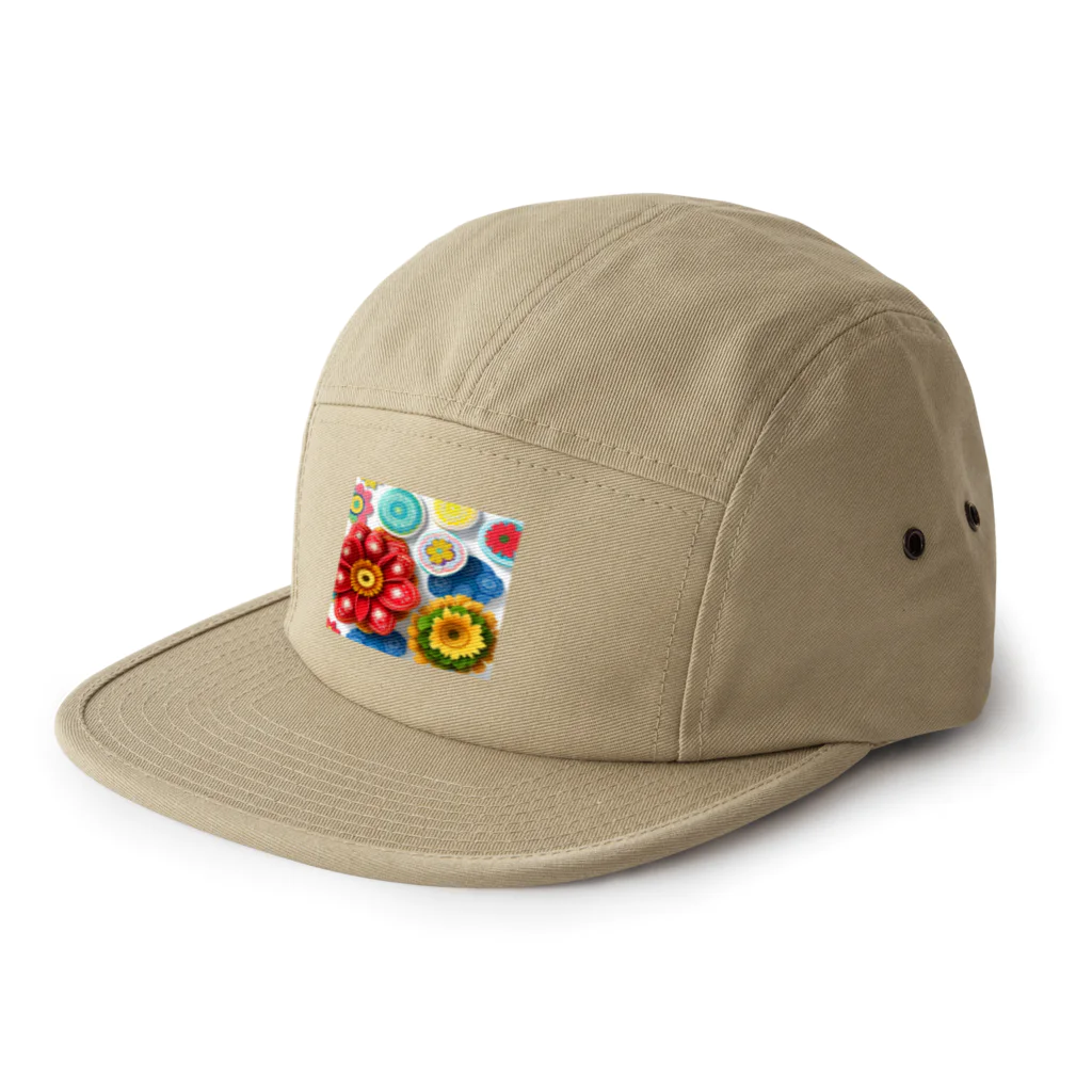 屋台 CLINICのフラワー3D風 5 Panel Cap