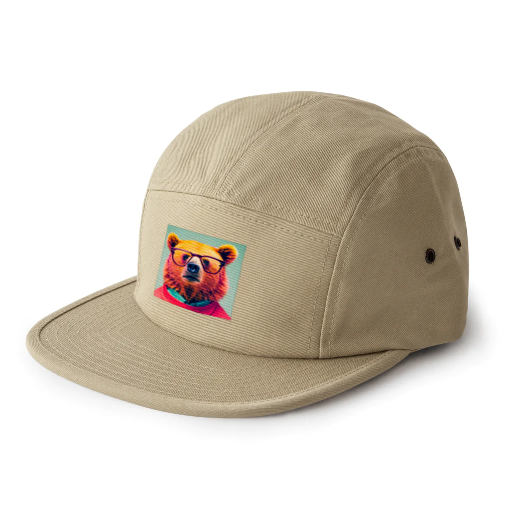 さとうさしみ。のメガネっクマ⑥ 5 Panel Cap