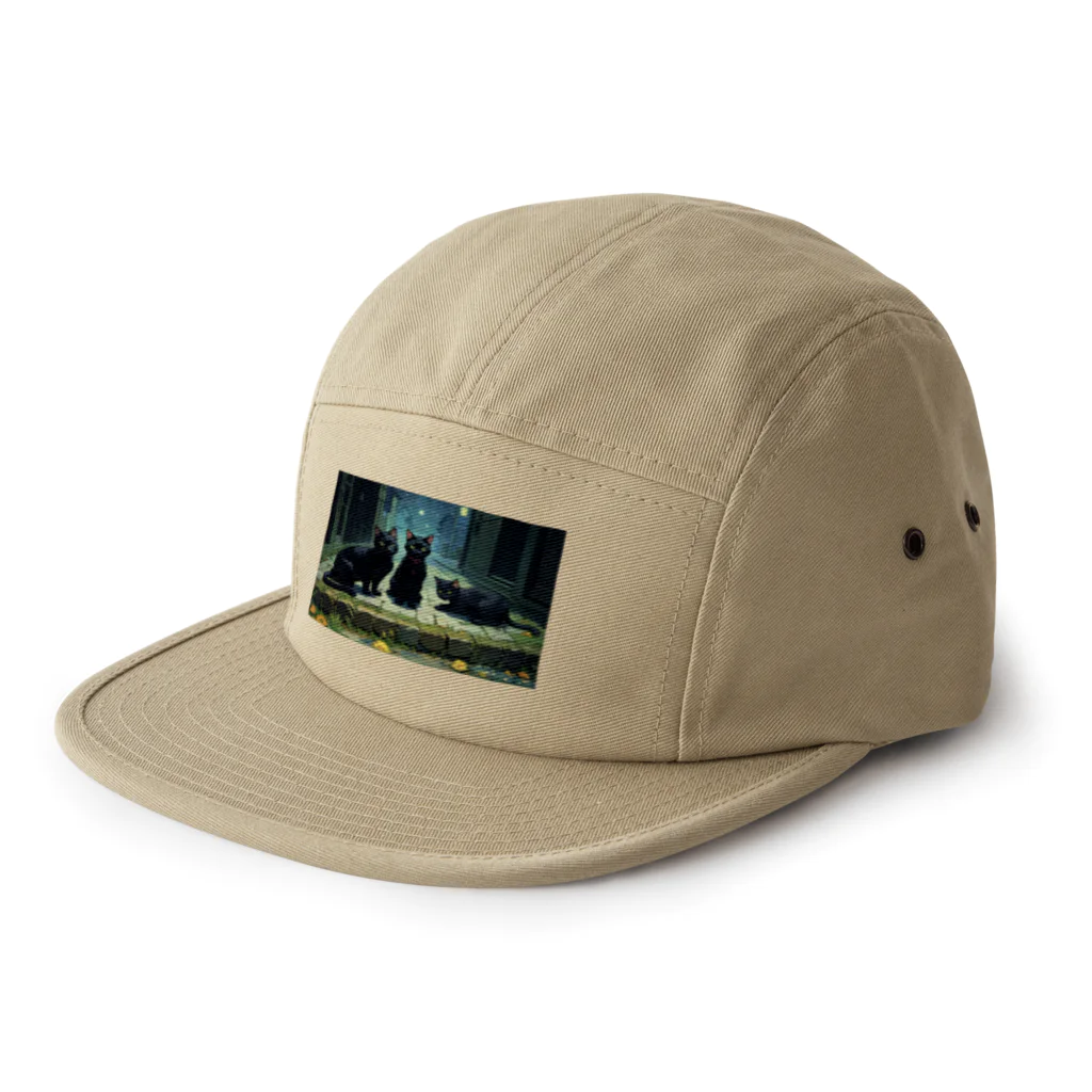 おかづあいのねこちゅうしんの黒の三頭政治 5 Panel Cap