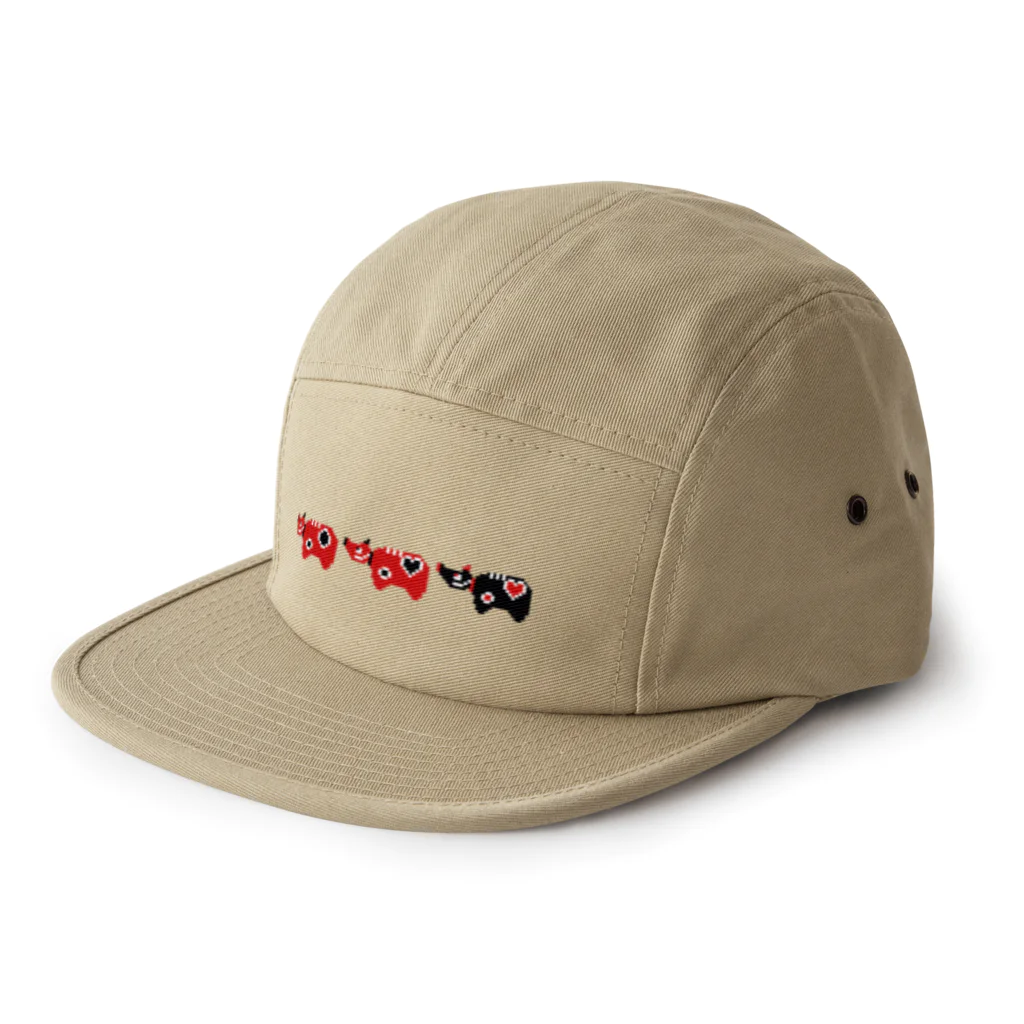 WEEKENDSTITCHの赤べこ三匹衆 5 Panel Cap