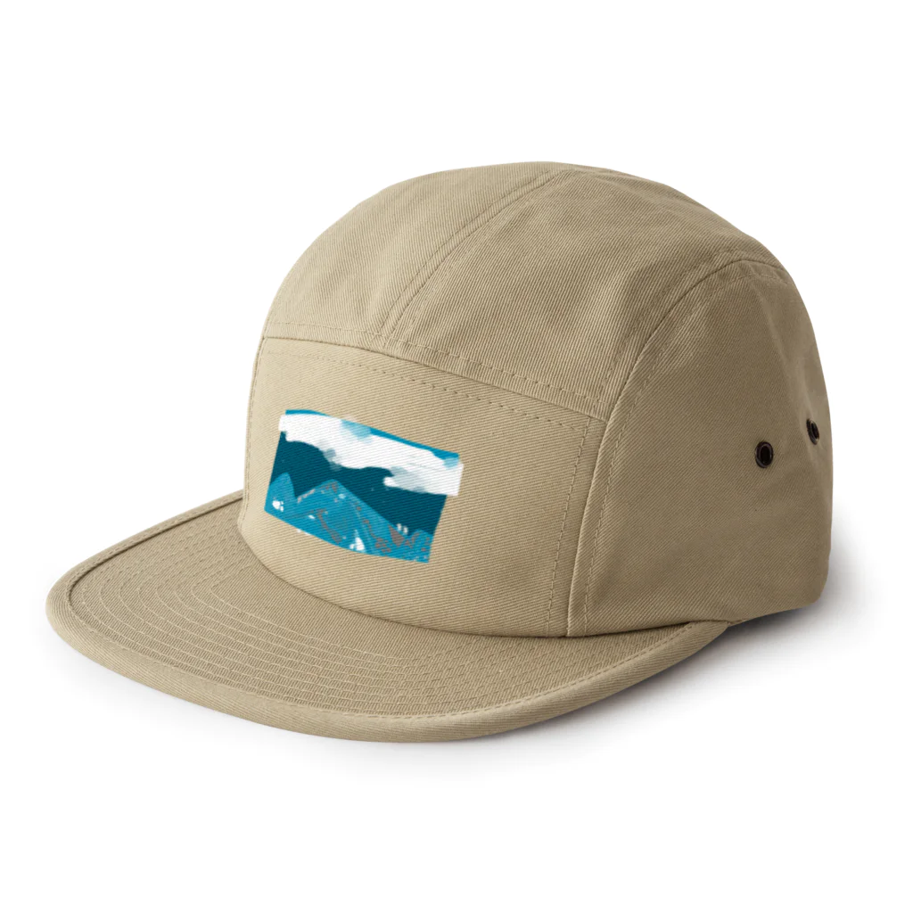 深夜の山奥のふゆのしろはうつくしい 5 Panel Cap