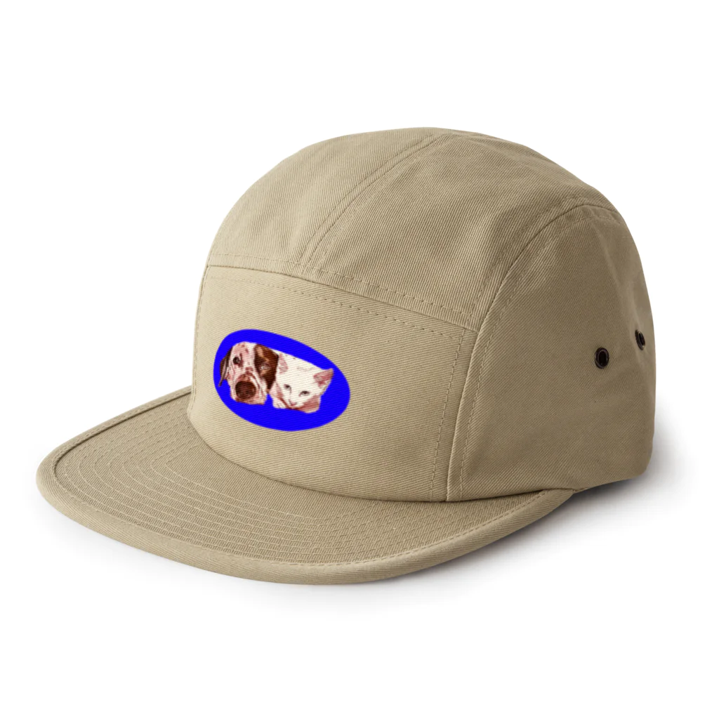 ねこだいすきばばあのINUNEKO（Blue） 5 Panel Cap