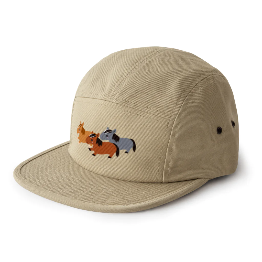 BUTY HORSEの3HORSES☆馬の群れ（3頭） 5 Panel Cap