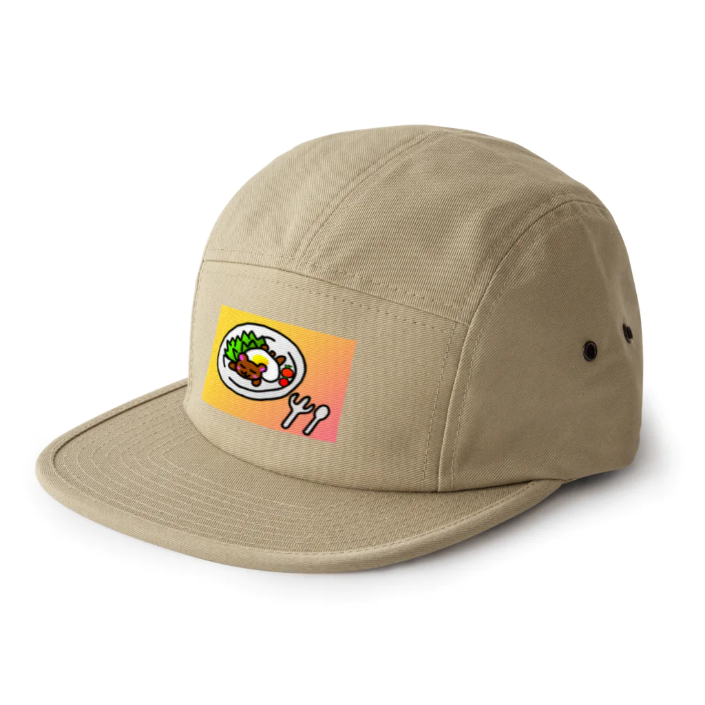 りんご飴。のハンバーグくまさん 5 Panel Cap