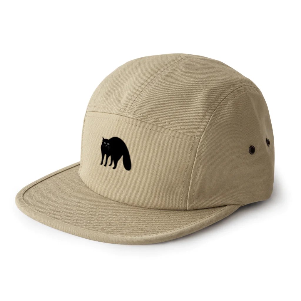 kanicatWandのこわがるねこビッグ 5 Panel Cap