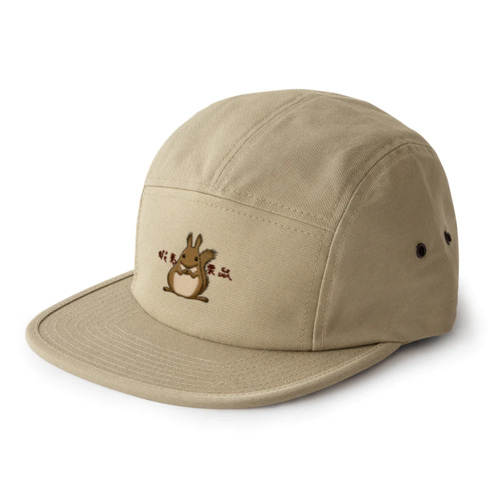 Forest birdsのエゾリスくん 5 Panel Cap