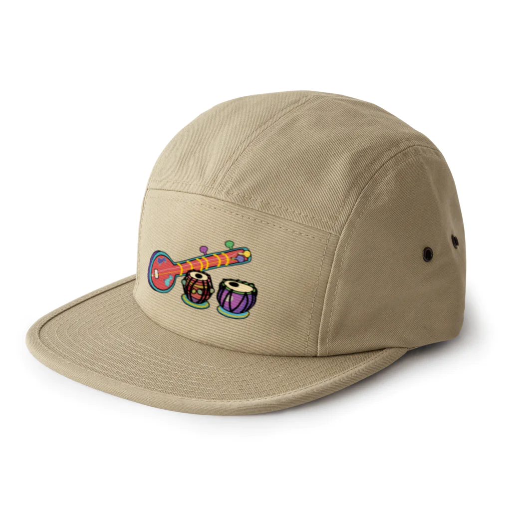 yamame1000ninのカラフルシタールタブラ 5 Panel Cap