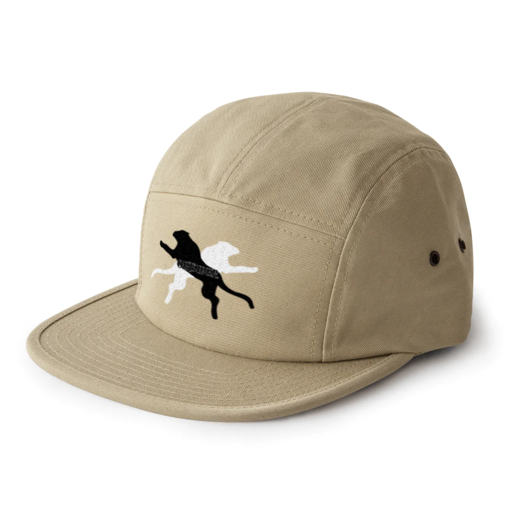 Ａ’ｚｗｏｒｋＳのクロヒョウ＆シロヒョウ～OUTSIDER～ 5 Panel Cap