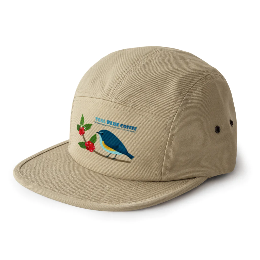 Teal Blue CoffeeのTeal Blue Bird 5 Panel Cap