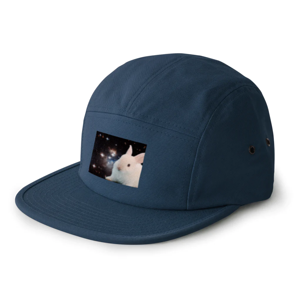 宇宙動物園の宇宙白うさぎ 5 Panel Cap