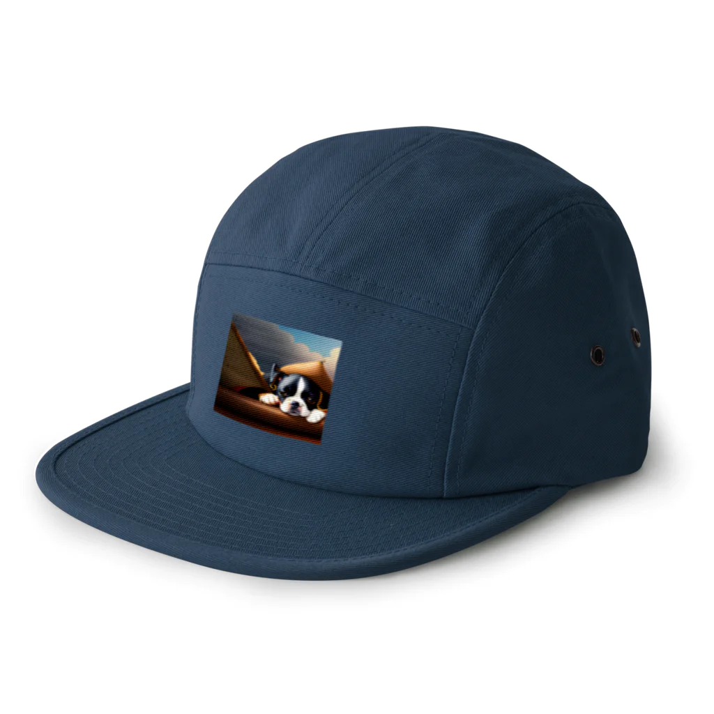 ボステリのお眠りボストンテリア 5 Panel Cap