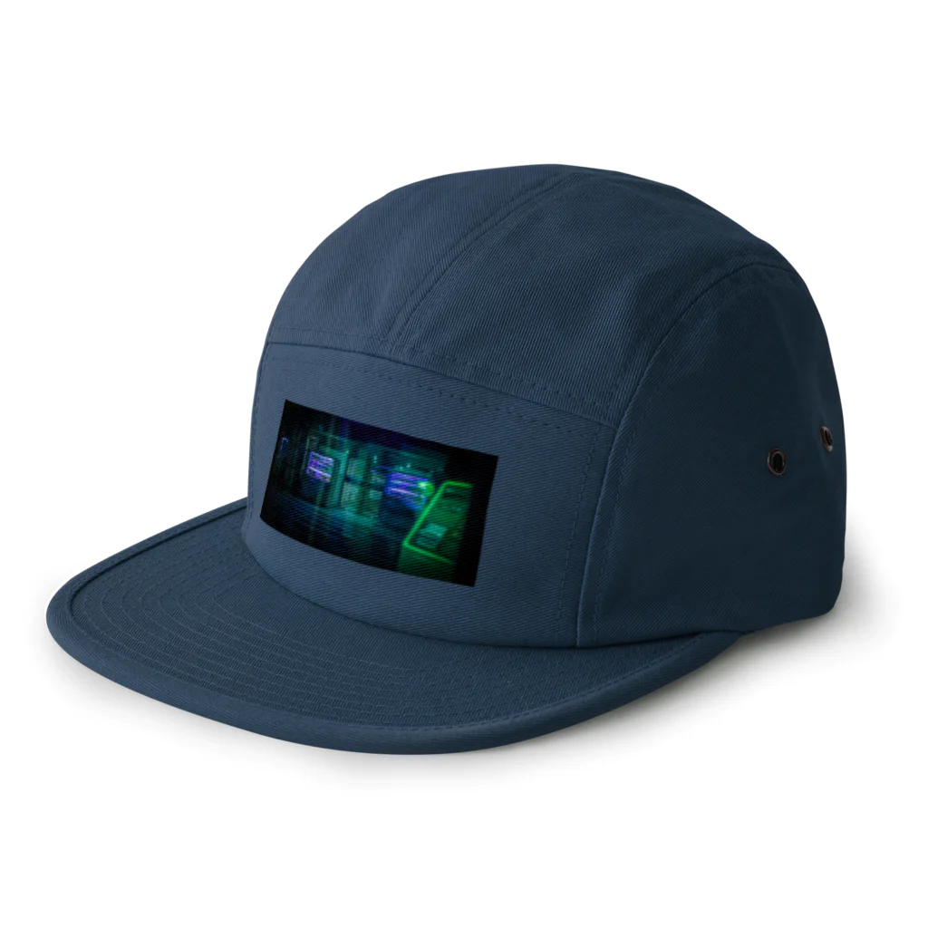 夜逃げ屋さんのcyber punk 5 Panel Cap