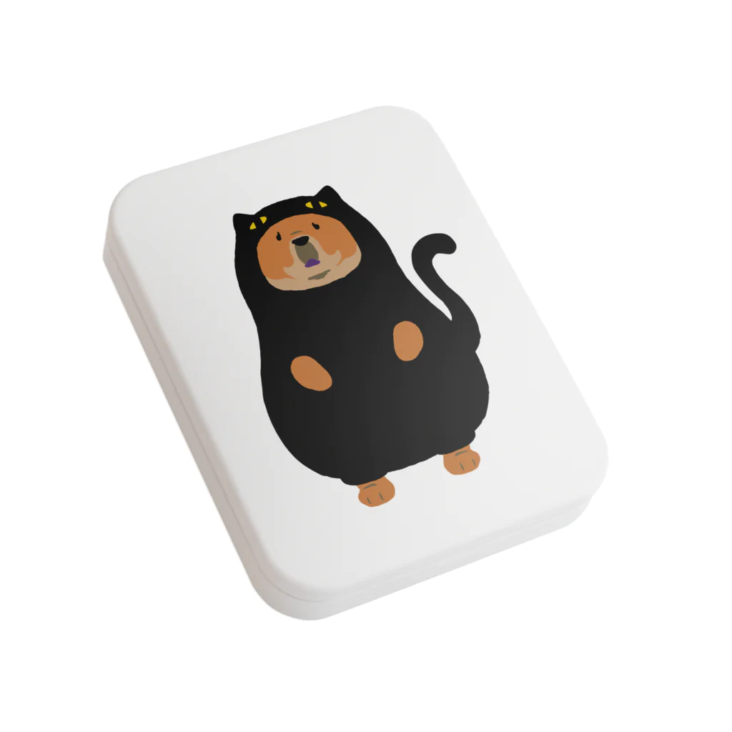 Qooroの猫かぶりチャウさん　黒猫さん Flat Tin Case
