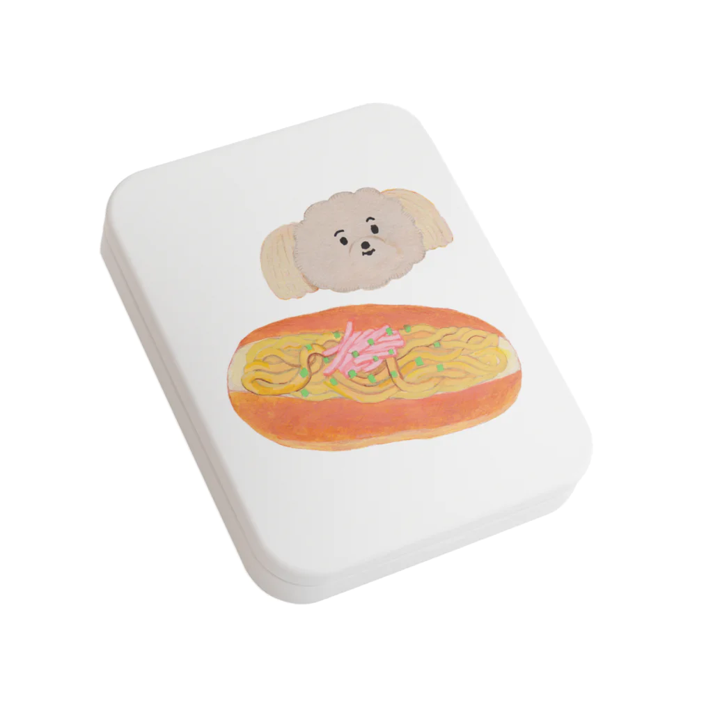 六百田商店°（ろっぴゃくだしょうてん）の犬と焼きそばパン Flat Tin Case